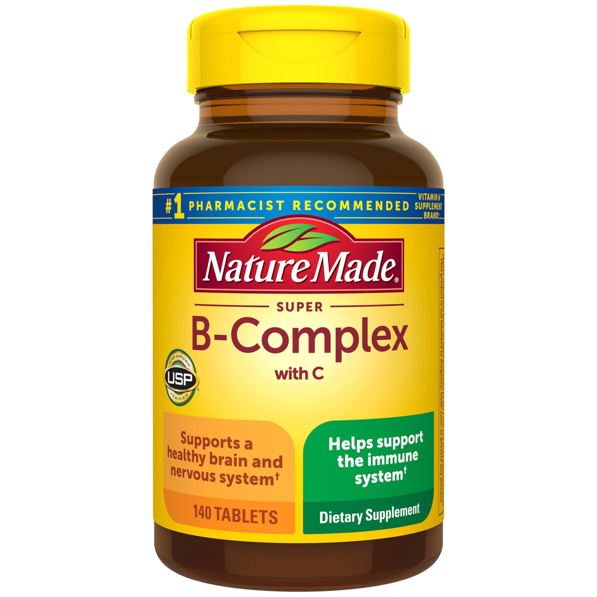 Buy now Nature Made Super B Complex with Vitamin C and Folic Acid, Dietary Supplement for Immune Support, 140 Tablets, 140 Day Supply 140 Count (Pack of 1) at indiglob india