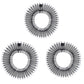 3Pieces Flexible Plastic Circular Stretch Hair Combs, Headband Hairband Holder for Women Girls