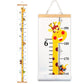 Buy now Mibote Baby Growth Height Chart Handing Ruler Wall Decor for Kids, Canvas Removable Height Growth Chart 79" x 7.9" (Black & White) at indiglob india