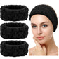 Chuangdi 3 Pieces Spa Headband for Women Facial Makeup Headband Soft Terry Cloth Hairband for Washing Face Mask Spa Shower Gifts(Dark Pink, Dark Blue, Milky-White)