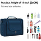 Buruis Extra Large Capacity Toiletry Bag for Women and Men, Hanging Toiletry Organizer Cosmetics Makeup Bag, Water-resistant Dopp Kit for Full Sized Toiletries, Travel Essentials (Blue)