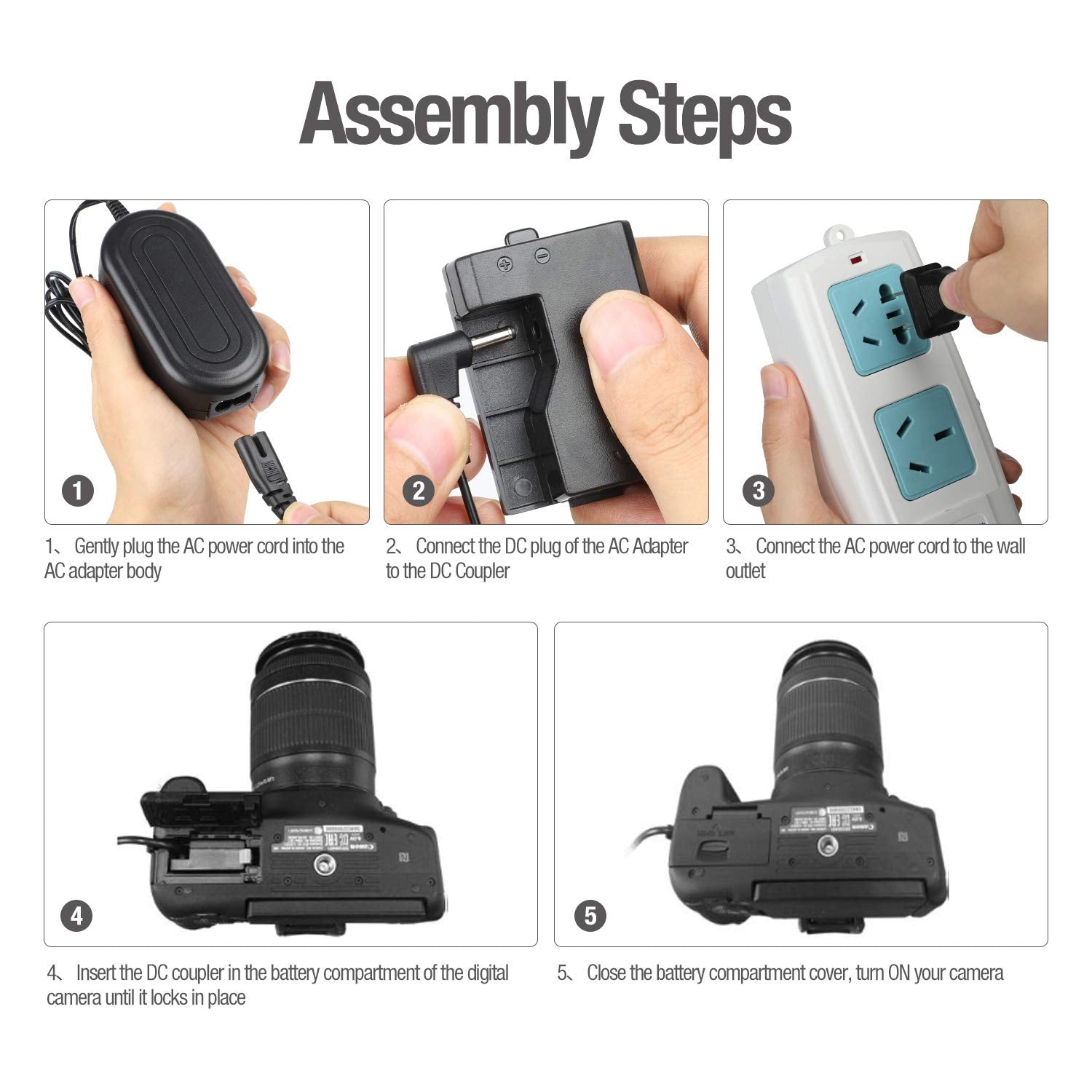 Buy now ENEGON ACK-E10 Dummy Battery and AC Adapter Kit, Replacement for LP-E10, Compatible with Canon EOS Rebel T7 T6 T5 T3, Kiss X50 X70 X80 X90, and EOS 1100D 1200D 1300D 1500D 2000D Cameras at indiglob india