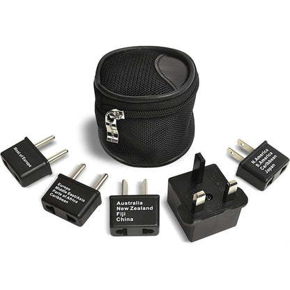 Ceptics International Worldwide Travel Plug Adapter 5 Piece Set, Great for Cell Phones, Battery Chargers, Laptops to Work in Most Countries