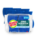 Buy now Scotch-Brite Zero Scratch Scrub Sponge, 6 Kitchen Sponges for Cleaning Around the Home, Bathroom & More, Scratch-free Dish Scrubber, Multi-surface Safe, Best for Nonstick Pots and Pans at indiglob india