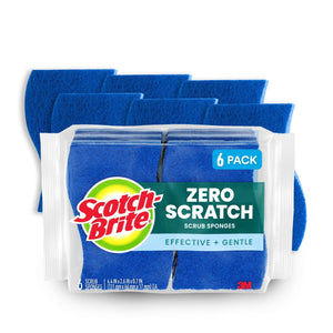 Buy now Scotch-Brite Zero Scratch Scrub Sponge, 6 Kitchen Sponges for Cleaning Around the Home, Bathroom & More, Scratch-free Dish Scrubber, Multi-surface Safe, Best for Nonstick Pots and Pans at indiglob india