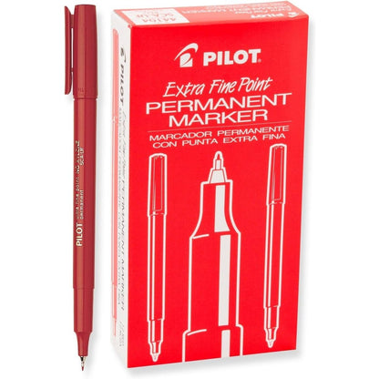 PILOT Extra Fine Point Permanent Markers, Black Ink, 12-Pack (44102)