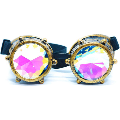 SoJourner Bags Kaleidoscope Glasses - Trippy Psychedelic Rave Goggles - Funky Prism Glasses For Raves - Festival Accessories