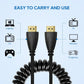 UCEC Short Coiled HDMI Cable, Short HDMI Cable 1 Foot-1.5 Foot(A to A), 4K@60Hz Ultra High Speed Supports for Monitor, Laptop, PC, Camera, Projector