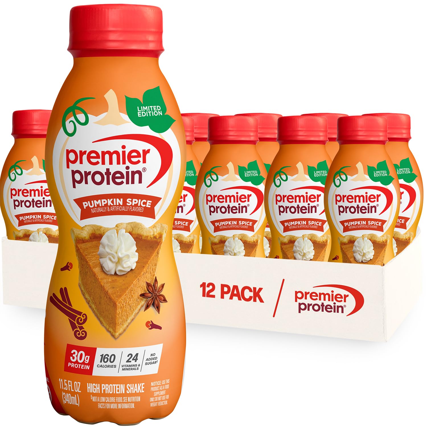 Buy now Premier Protein Shake, Peaches & Cream, 30g Protein, No Added Sugar, 24 Vitamins & Minerals to Support Immune Health, 11.5 fl oz, 12 Pack (Packaging May Vary) at indiglob india