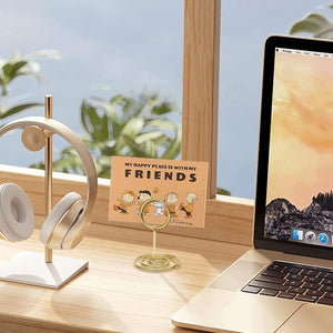 Table Number Holders 20Pcs - 2 Inch Mini Place Card Holder Short Table Number Stands for Wedding Party Graduation Reception Restaurant Home Centerpiece Decorations Office Memo (Gold)