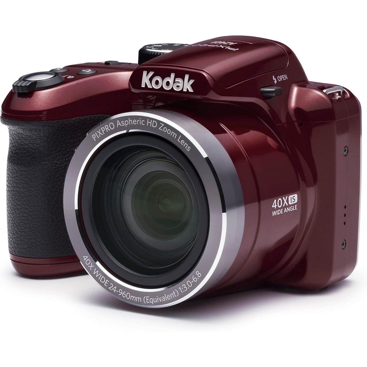 Kodak AZ401RD Point & Shoot Digital Camera with 3" LCD, Red