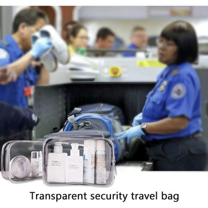 Buminee Clear Travel Bags for Toiletries, Lightweight Toiletry Bag, 2 Pack Multipurpose Transparent TSA Cosmetic Bag