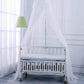 Baby Infant Toddler Bed Dome Cots Mosquito Netting Hanging Bed Net Mosquito Bar Frame Palace-Style Crib Bedding Set (White Mosquito Netting Only, Without Stand)