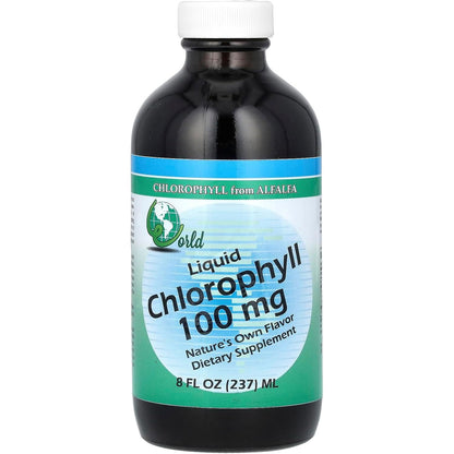 World Organic - Chlorophyll Liquid 100mg, 8 oz liquid