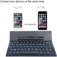 Geyes Foldable Bluetooth Keyboard Portable Folding Wireless Keyboard with Portable Pocket Size, Aluminum Alloy Housing for iPhone,iPad, Tablet,Laptops and Smartphones (Black)