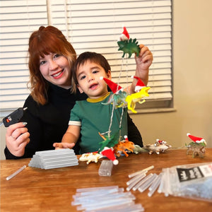 Artellius Mini Hot Glue Sticks - 4 in x 0.27 in, Pack of 200 - Universal Fit Glue Gun Sticks for Scrapbooking & Stamping Supplies - Fast-Melting Strong Bond with Adhesive Rods on Wood & Fabric