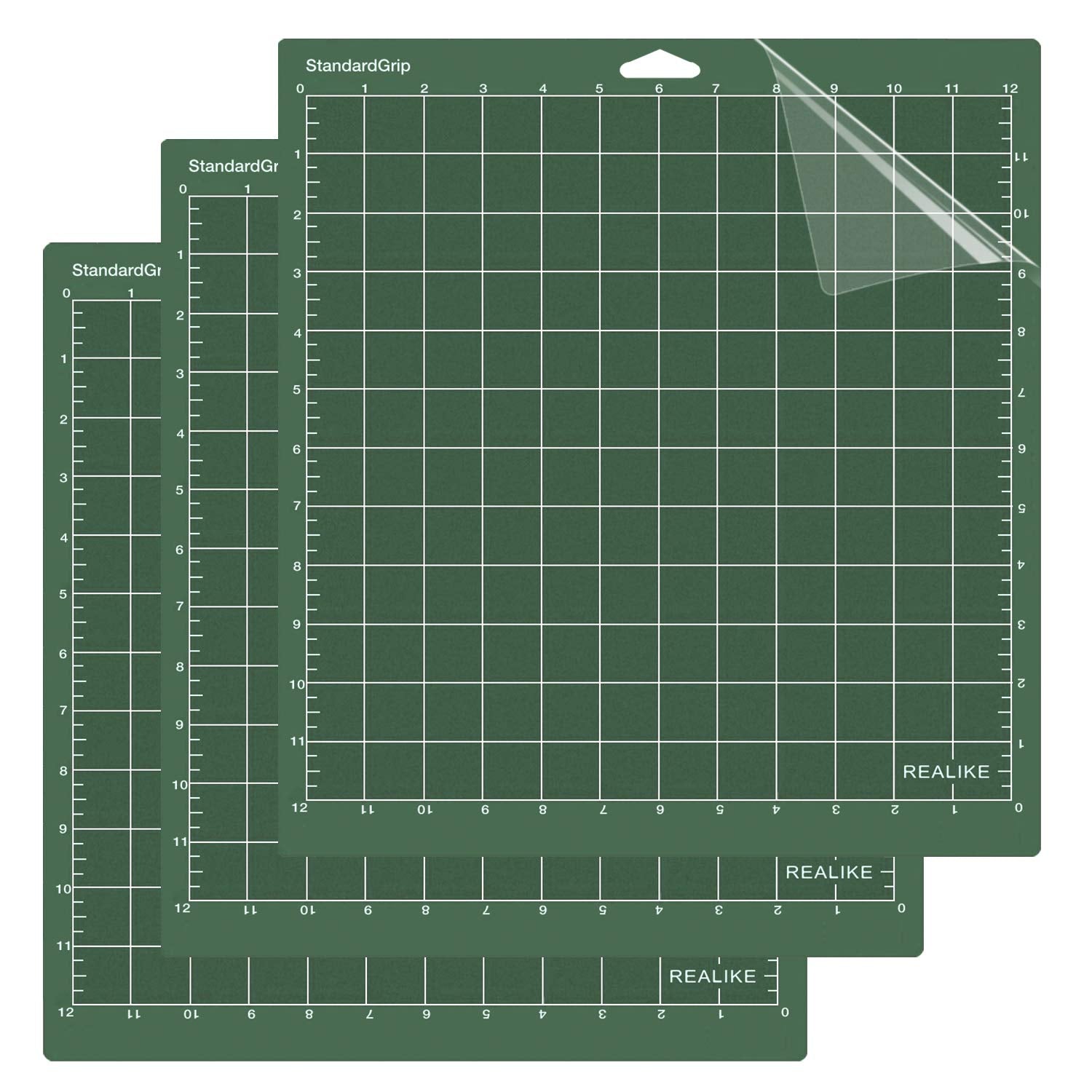 Buy now REALIKE 12x12 Cutting Mat Compatible with Cricut Maker 3/Maker 4/Maker/Explore 3/4/Air 2/Air/One(3 Mats), Gridded Adhesive Non-Slip Cut Mat for Crafts, Quilting, Sewing and All Arts (Variety) Green 12*12 (3 Mats) StandardGrip at indiglob india