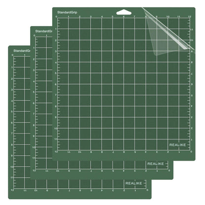 Buy now REALIKE 12x12 Cutting Mat Compatible with Cricut Maker 3/Maker 4/Maker/Explore 3/4/Air 2/Air/One(3 Mats), Gridded Adhesive Non-Slip Cut Mat for Crafts, Quilting, Sewing and All Arts (Variety) Green 12*12 (3 Mats) StandardGrip at indiglob india