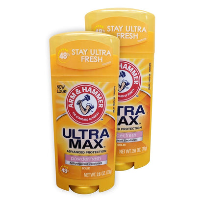 Arm & Hammer Ultramax Invisible Solid Powder Fresh Antiperspirant & Deodorant-2.6 oz, 2 pack
