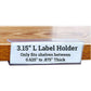 3.15" L Wood Shelf Label Holder, Clip On Ticket Holder for Shelves .6" to .9" Thick, 25 Pack