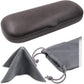 MyEyeglassCase Men Small Glasses case - Eyeglasses Hard Shell Holder Pouch & Cloth-Reading Slim & Narrow Case Heavy Duty