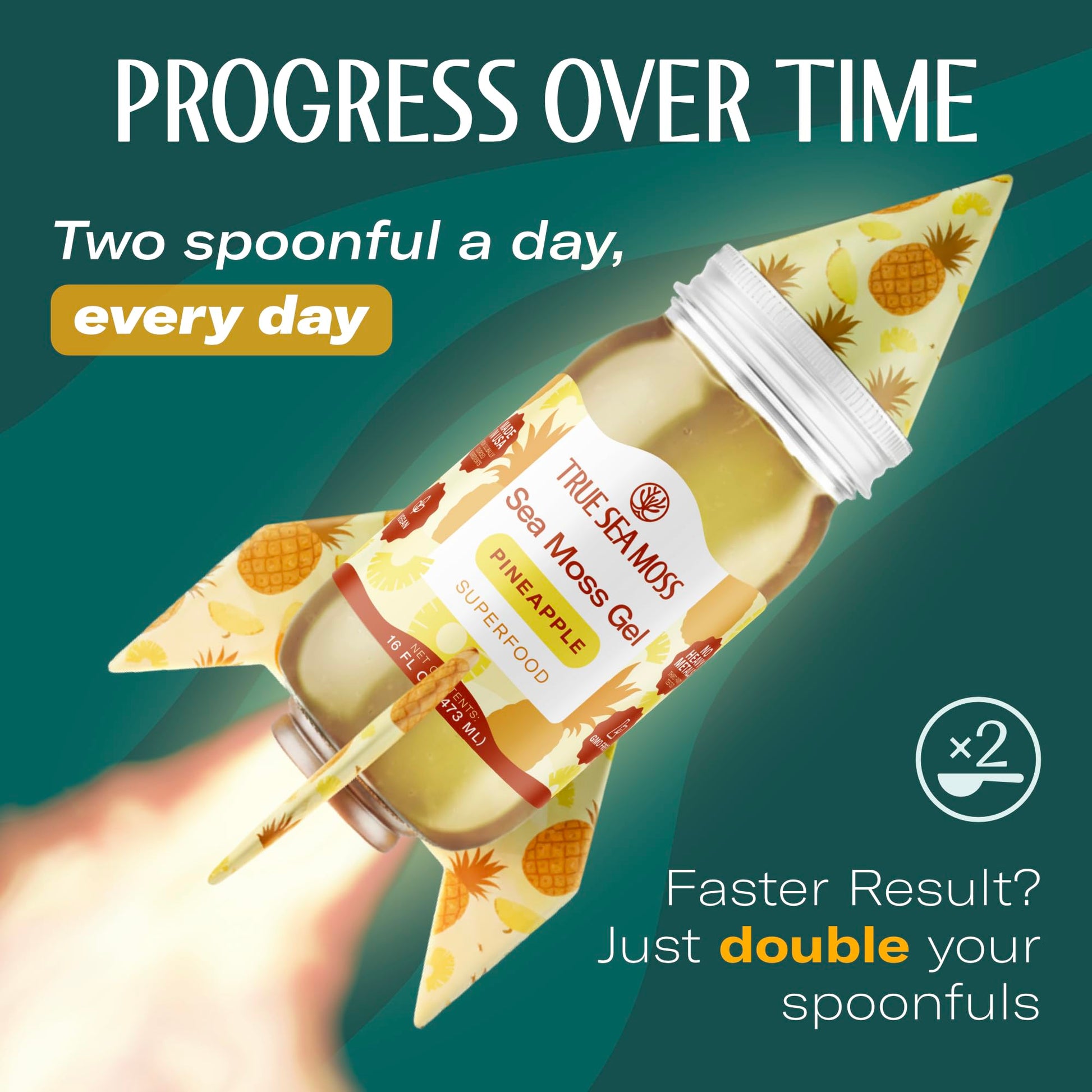 Buy now TrueSeaMoss Sea Moss Gel – Made in USA – Wildcrafted Seamoss, Fruits & Jarred Vegetables – Pineapple, Pack of 1 (Labels may Vary) at indiglob india