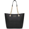 Montana West Tote Bag for Women Chain Top-handle Handbags - B Black