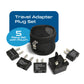 Buy now Ceptics International Worldwide Travel Plug Adapter 5 Piece Set, Great for Cell Phones, Battery Chargers, Laptops to Work in Most Countries at indiglob india