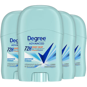 Buy now Degree Advanced Antiperspirant Deodorant, Shower Clean 4-Pack – Travel Deodorant for Women, 72H Protection, 0.5 Oz Ea at indiglob india