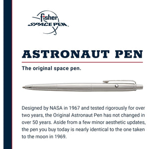 Fisher Space Pen Original Astronaut Space Pen, AG7 Series, Ballpoint, Chrome, Black Ink, Pocket Clip, Gift Box