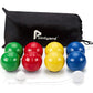 Pointyard 84mm Bocce Ball Set, Outdoor Games for Adults and Family, Backyard Ball Set with 8 PE Bocce Balls & 1 Pallino & Carry Bag & Measuring Tape for Teens Beginners