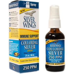 Buy now Natural Path Silver Wings Colloidal Silver Liquid - Enhanced Immune Support Supplement - 250ppm (1250mcg) - 2oz Spray at indiglob india