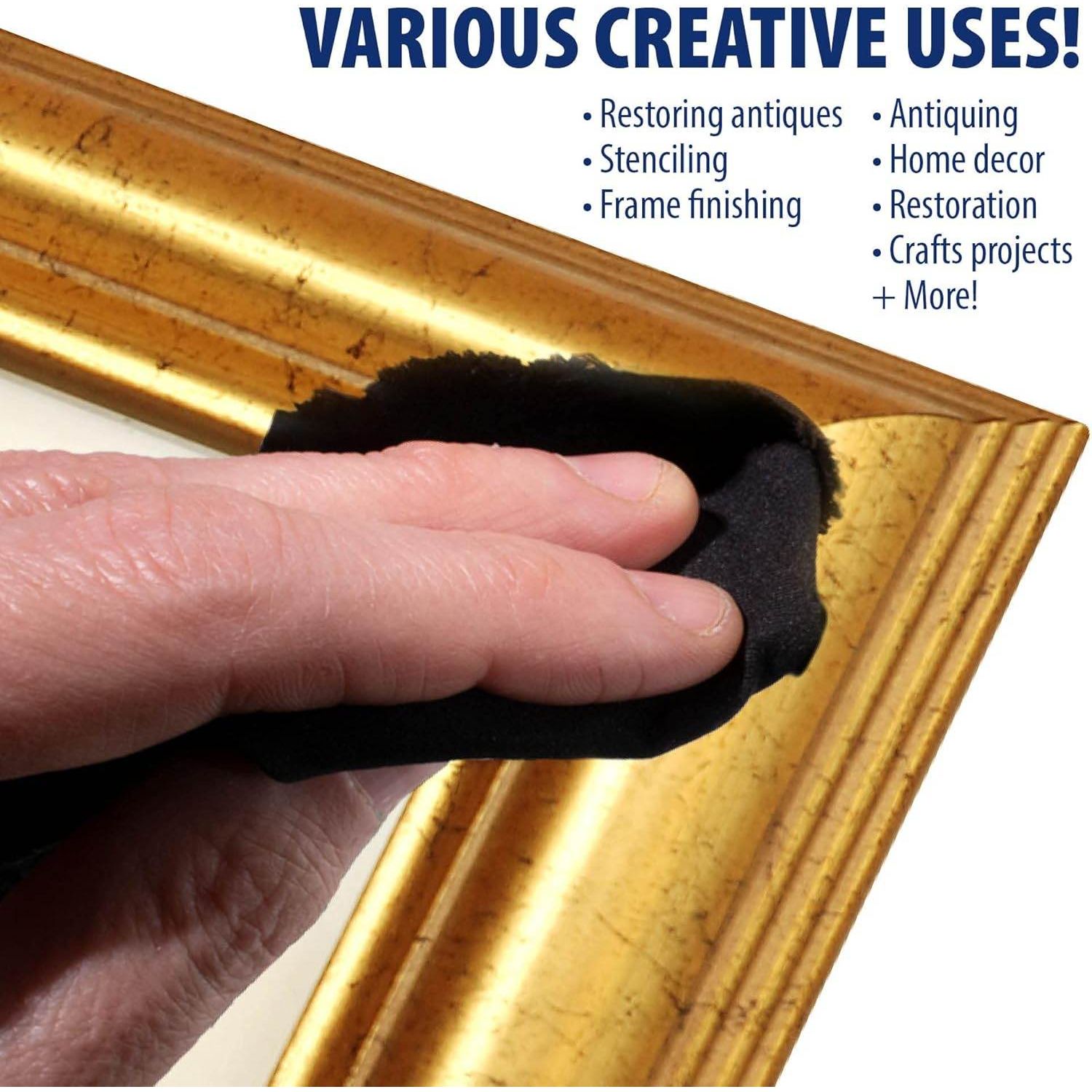 AMACO Rub n Buff Wax Metallic Finish - Rub n Buff Antique Gold 15ml Tube - Versatile Gilding Wax for Finishing Furniture Antiquing and Restoration - Rub and Buff Colors Single Tube - My Store