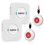 Buy now CallToU Wireless Caregiver Pager Smart Call System 2 SOS Call Buttons/Transmitters 2 Receivers Nurse Calling Alert Patient Help System for Home/Personal Attention Pager 500+Feet Plugin Receiver white 2+2 at indiglob india