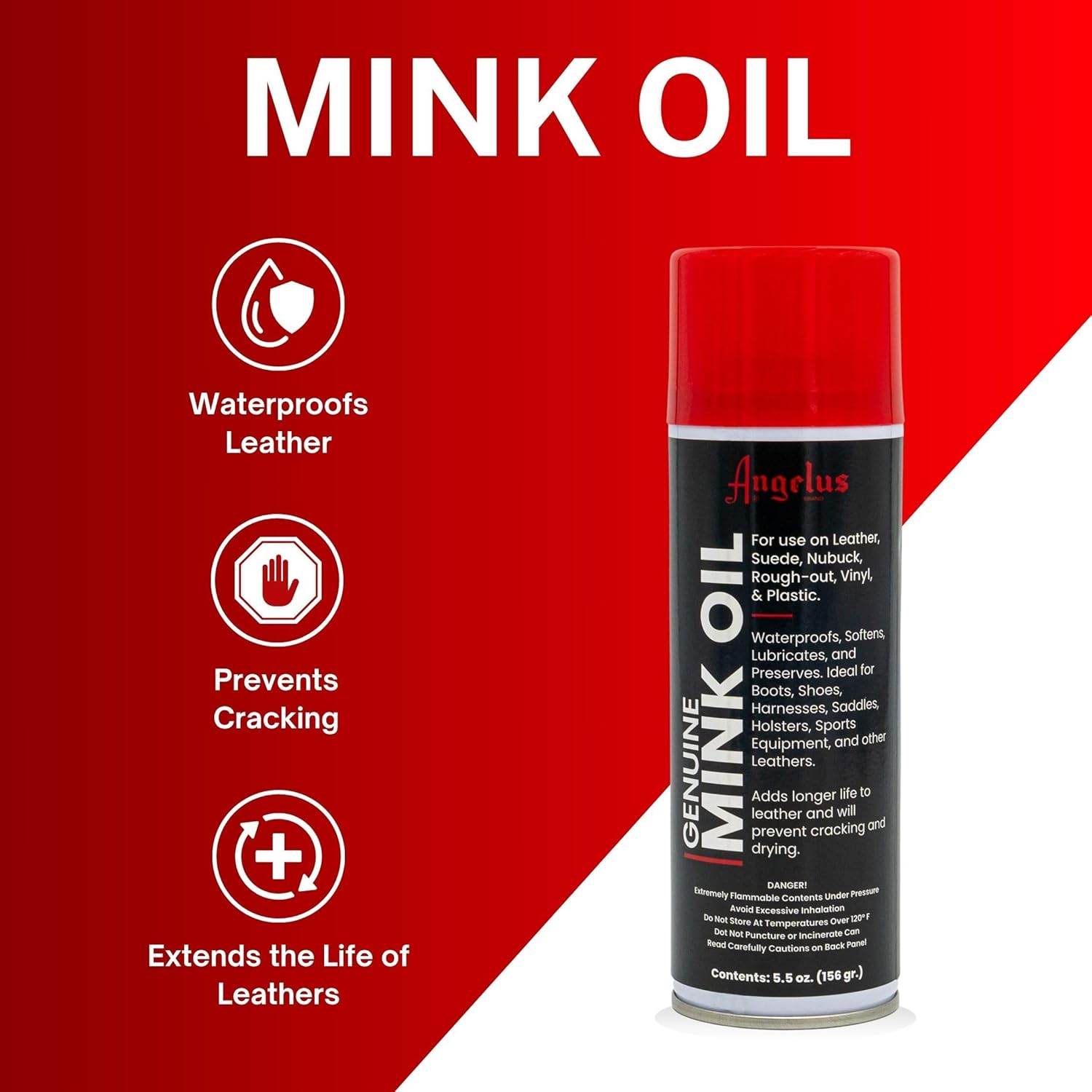Angelus Genuine Professional Mink Oil Conditioner Spray - My Store