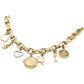 Anne Klein Women's Premium Crystal Accented Gold-Tone Charm Bracelet Watch, 10/7604CHRM
