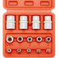 CASOMAN 14 Pieces Female E-TORX Star Socket Set, Female External Star Socket Set, E4 - E24 Torque Socket Set, 1/4"Dr. 3/8"Dr. 1/2"Dr.