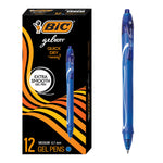 Buy now BIC Gelocity Quick Dry Blue Gel Pens, Medium Point (0.7mm), 12-Count Pack, Retractable Gel Pens With Comfortable Full Grip at indiglob india