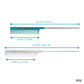 Allegro XL Pintail Rat Tail & Parting Combs - Metal Tail Foiling & Pin Combs (2 Pc. AQUA & WHITE)