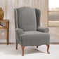 SureFit Stretch Morgan - Wing Chair Slipcover - Gray (SF45358)