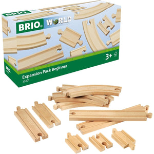 BRIO World Expansion Pack Beginner - 11-Piece Wooden Train Track Set - Compatible with All Railway Sets - FSC-Certified Wooden Tracks - Enhances Cognitive Skills - Durable & Safe - Ages 3 & Up