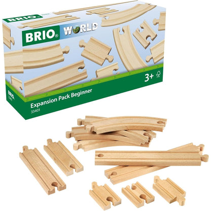 BRIO World Expansion Pack Beginner - 11-Piece Wooden Train Track Set - Compatible with All Railway Sets - FSC-Certified Wooden Tracks - Enhances Cognitive Skills - Durable & Safe - Ages 3 & Up