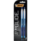 BIC Glide Blue Retractable Ballpoint Pens, Medium Point (1.0mm), 2-Count Pack, Ultra Smooth Writing Blue Pens