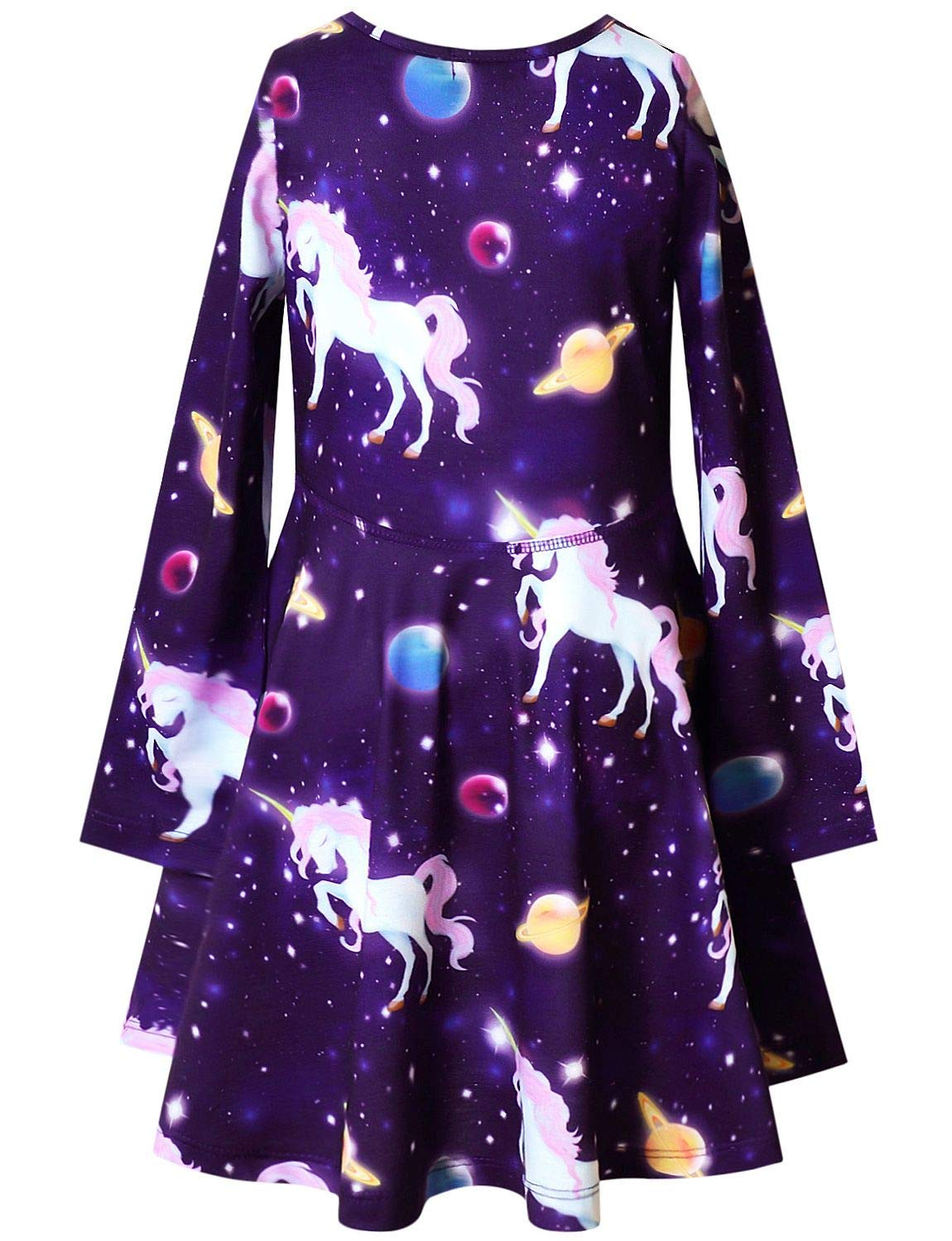 Buy now Unicorn Dresses for Girls & Doll 18 inch Long Sleeve Fall Winter Dresses 6 7 at indiglob india