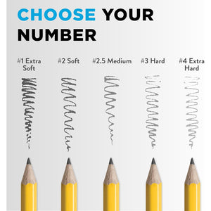 Ticonderoga Wood-Cased Pencils, Unsharpened, 2 HB Soft, Yellow, 12 Count