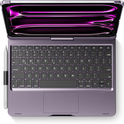 edaiser Swivel Keyboard Case for Apple iPad mini 7th/6th Gen 8.3-inch, Compact Bluetooth Keyboard with RGB Backlit Trackpad - Kids Student Designed, 360° Rotatable Protective Cover, Black