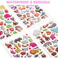 3D Puffy Stickers for Kids Resuable Sticker for Toddler, Boys, Girls 4 Sheets - Mother Child Animals, Dogs, Cats, Elephant, Giraffe, Monkey, Sheep, Panda, Koala, Rabbit (Zoo)