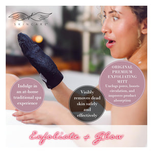 Buy now Seraphic Skincare (Original) Premium Exfoliating Mitt for Body (1pc) – 100% Vegan Viscose Traditional Body Scrub Glove Kessa Korean Washcloth – Body Exfoliator for Self-Tan Removal & Keratosis Pilaris at indiglob india