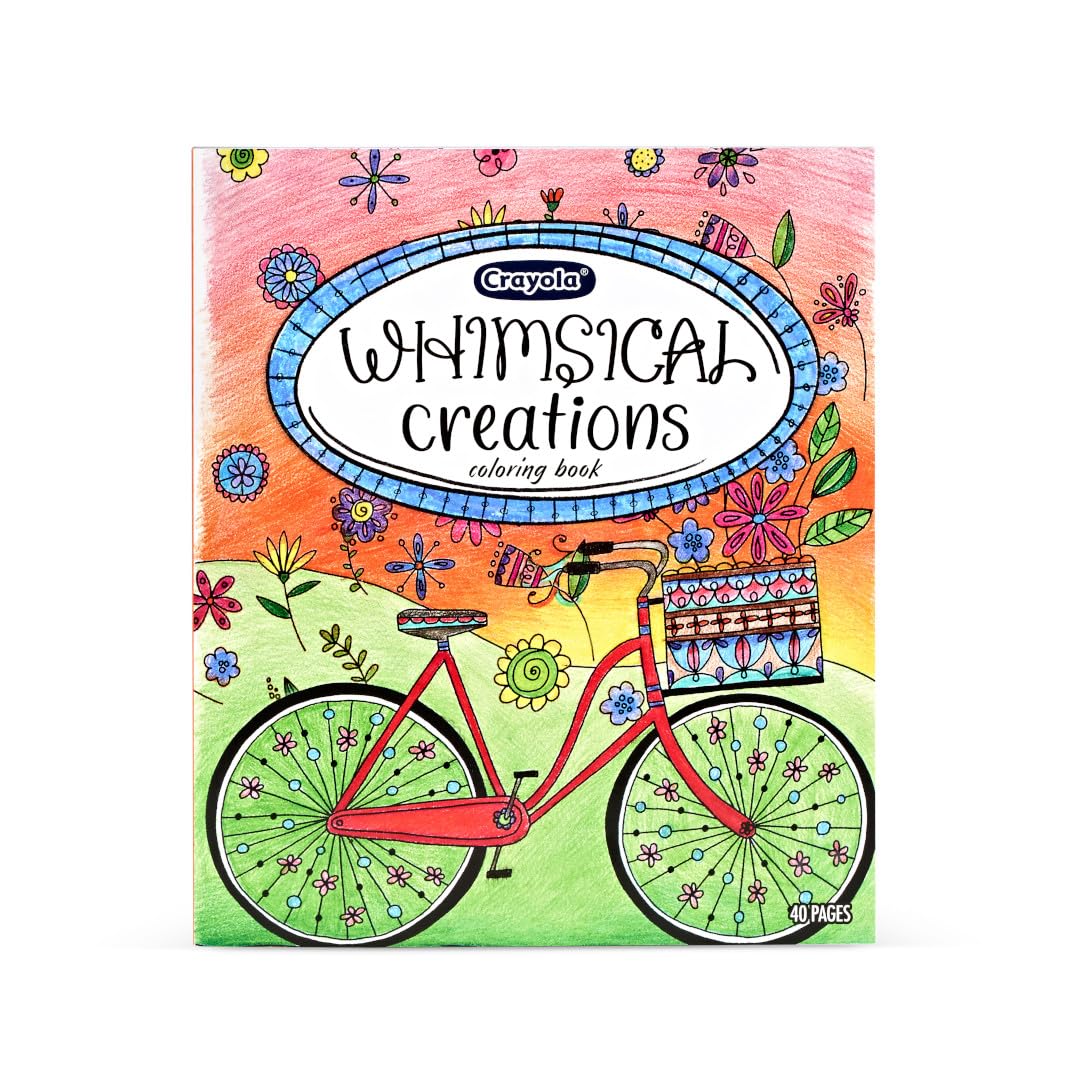 Buy now Crayola Whimsical Creations Coloring Book for Adults (40pgs), Adult Coloring Pages, 8x10, Perforated, Gift for Teens & Adults at indiglob india