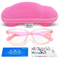 Blue Light Glasses for Kids Girls Boys with Cute Car Case, UV400 Protection, Anti Blue Ray Age3-12